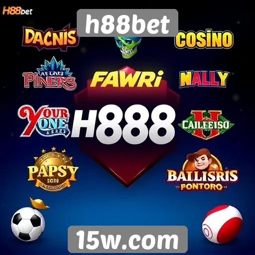 Variedade de jogos disponíveis na plataforma h88bet